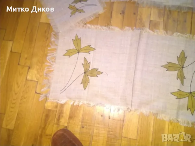 Тишлайфери покривки кърпи за маса за прибори от лен 6 бр. 23х23см и 1бр.72х33см нови, снимка 3 - Декорация за дома - 49600107