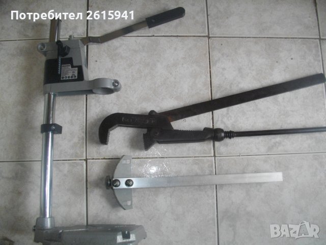 Нова Немска Стойка За Бормашина 43мм/Профи ВиК Ключ Голям-2 Цола Немски/Паралел За Настолен Циркуляр, снимка 1