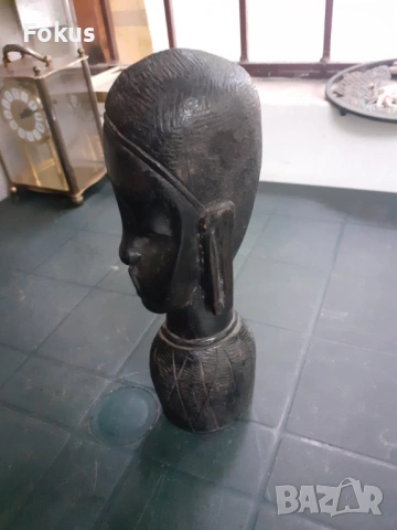 Дърворезба абанос статуетка фигура дърво Африка, снимка 4 - Антикварни и старинни предмети - 53279326