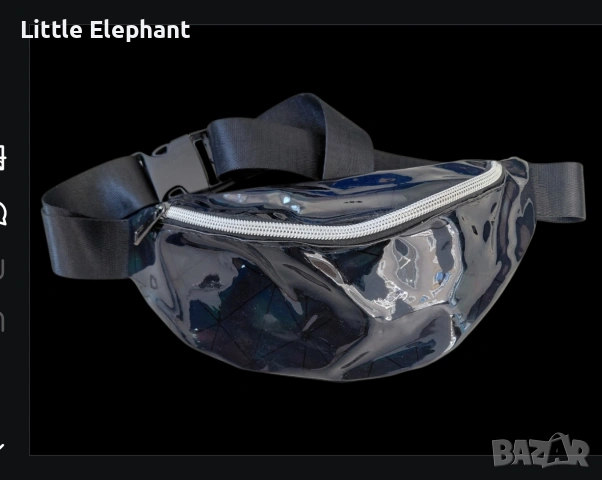 ​✨ Стилна лачена чанта за кръст – Black Gloss ✨/нова