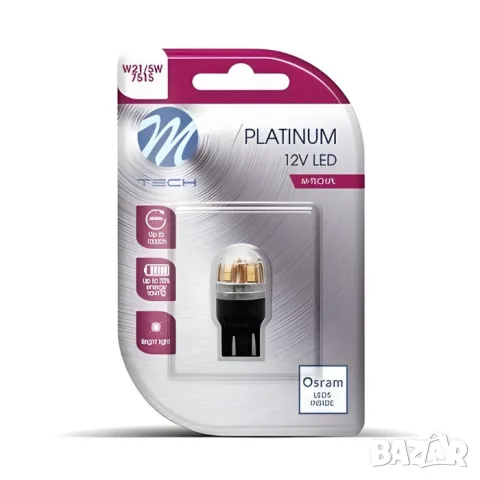 M-Tech LED крушки W21/5W 12-24V 1 брой