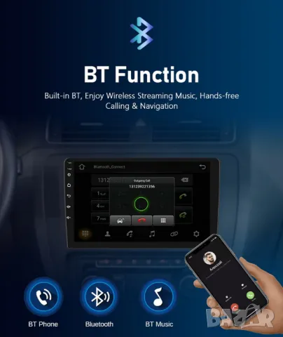 Toyota Avensis T25/2002-2009 9" 2-DIN, 4G/LTE, QLED с Android 12, 2/32GB, CarPlay, AndroidAuto, RDS, снимка 12 - Аксесоари и консумативи - 47543023