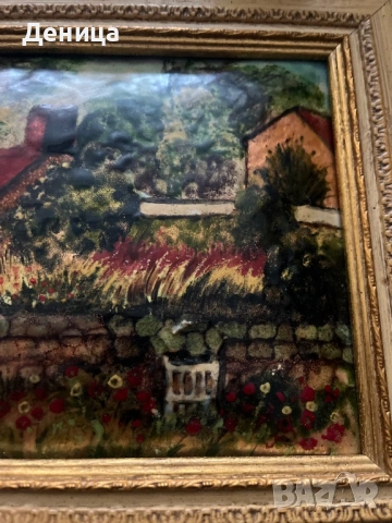Прекрасна♥️ Картина върху ламарина Предполагам, че е репродукция и е щампа , снимка 7 - Картини - 53332136