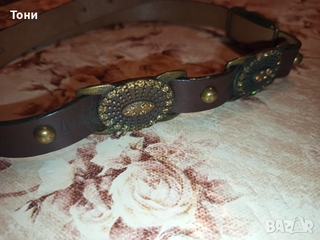 MADELEINE Италиански Дамски Колан от Естествена Кожа Нов 95см., снимка 5 - Колани - 52777302