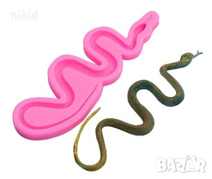Пепелянка Грамадна змия силиконов молд форма фондан шоколад гипс декор, снимка 1 - Форми - 39411636