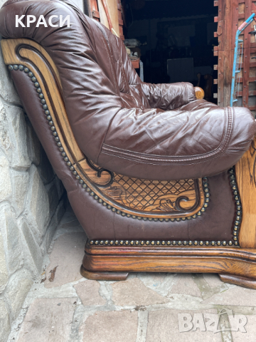 продавам масивна холова гарнитура 3+2+маса, снимка 3 - Други - 44740344