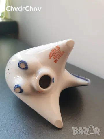 ЛФЗ СССР Русия/съветска руска порцеланова солница-птица-паун 9см, снимка 3 - Аксесоари за кухня - 47869684