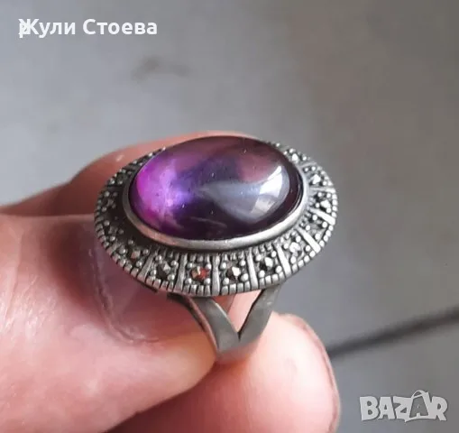 Масивен сребърен пръстен, снимка 2 - Пръстени - 56237742
