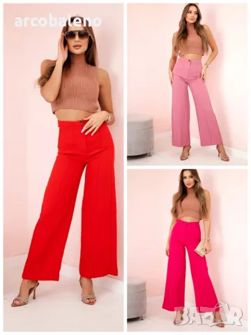 Дамски панталон с широки крачоли, 3цвята 