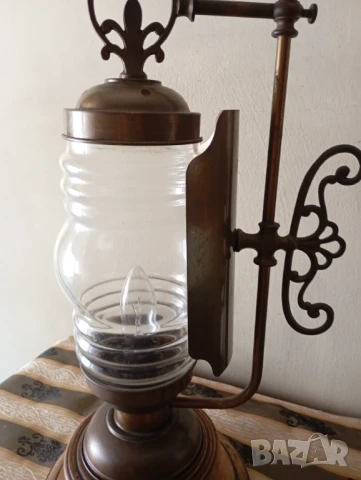 Стара настолна лампа винтидж, снимка 3 - Настолни лампи - 50929810