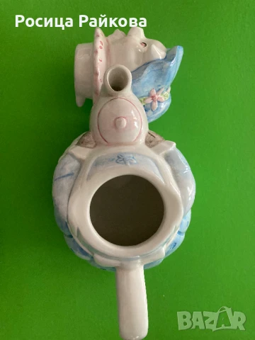 Порцеланов декоративен чайник, снимка 6 - Декорация за дома - 51170375