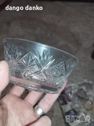 кристален комплект чаши, снимка 5 - Антикварни и старинни предмети - 54138311
