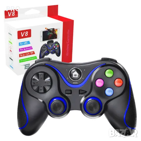 Безжичен Гейминг Контролер Син Techsuit Wireless Bluetooth Controller за Android Windows Nintendo, снимка 2 - Аксесоари - 49191248