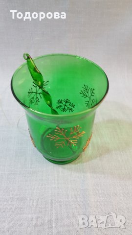 Фин съд от цветно стъкло за коктейли, снимка 3 - Антикварни и старинни предмети - 31887309