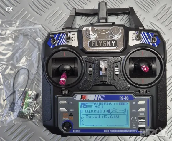 НОВА Апаратурa FlySky FS-i6 + Приемник FS-iA6, снимка 2 - Дронове и аксесоари - 56526639