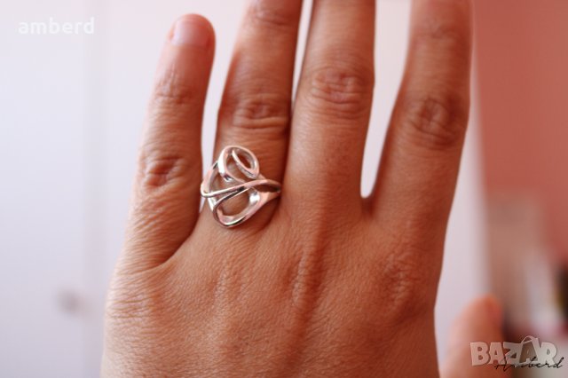 Сребърен пръстен - модел R080, снимка 3 - Пръстени - 25886153