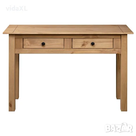 vidaXL Конзолна маса, 110x40x72 см, бор масив, стил Панама, снимка 4 - Маси - 56146528