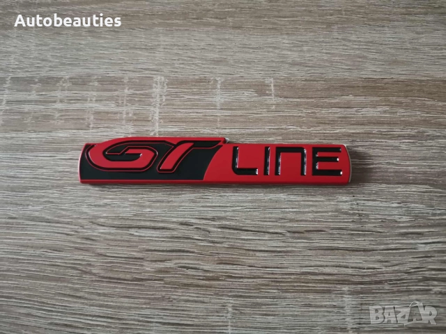 Peugeot GT Line емблема червено с черно