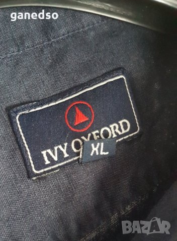 Тъмно синя риза, на OXFORD, XL размер , снимка 3 - Ризи - 35448271