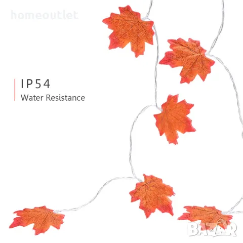 LED лампички - есенни листа, снимка 6 - Лед осветление - 47677025