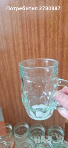 ретро 11 броя стъклени халби за бира 300мл, снимка 3 - Чаши - 51244789