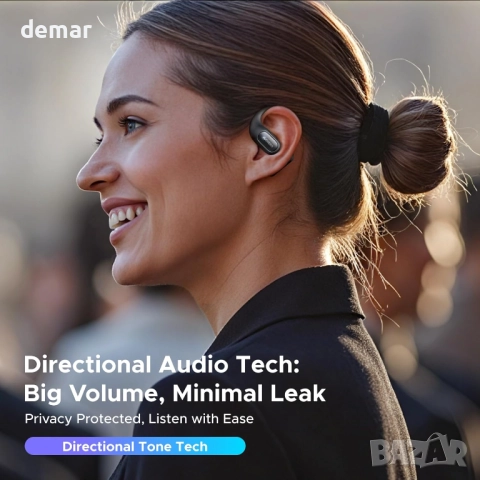 Безжични слушалки UGREEN с отворени уши, Bluetooth 6.0, ясни разговори с 4 микрофона и шумопотискане, снимка 5 - Безжични слушалки - 52129734