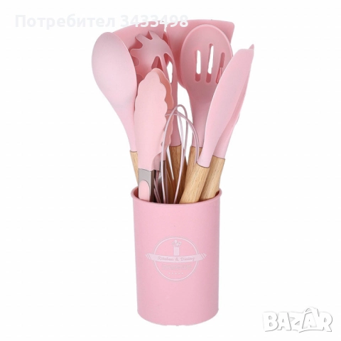 Комплект тенджери + подарък кухненски прибори розов, черен или зелен цвят , снимка 3 - Съдове за готвене - 51961471
