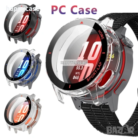 Huawei Watch GT Runner 2 / 360° Твърд пластмасов кейс с графика и вграден протектор за екран