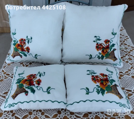 Декоративни винтидж възглавници , снимка 2 - Декорация за дома - 51236068