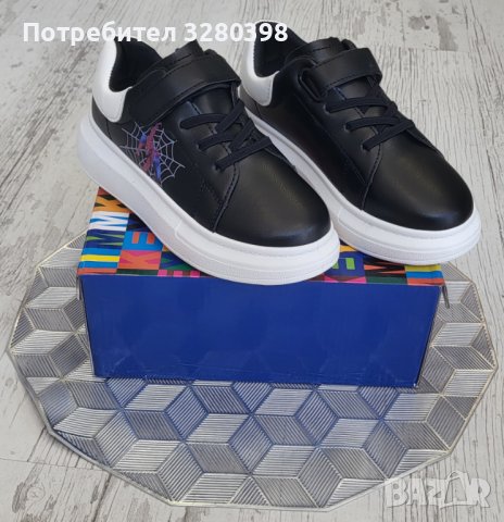 Промоция! -30% Детски кецове Спайдърмен от кожа, снимка 2 - Детски обувки - 44308700