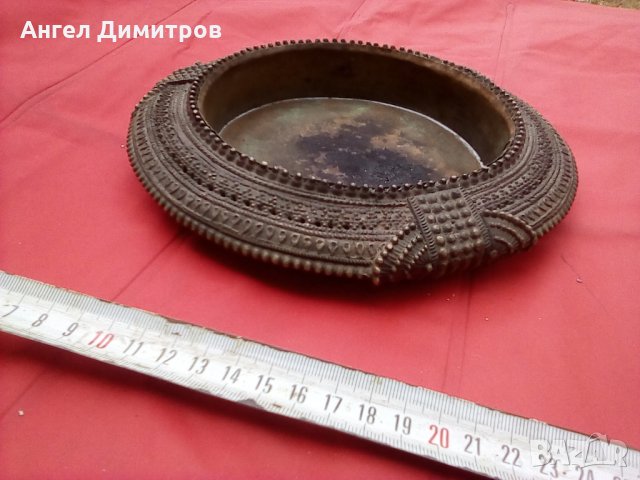 Стар бронзов съд, снимка 3 - Антикварни и старинни предмети - 29086010