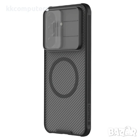 NILLKIN Camshield Pro Магнитен Калъф за Samsung A57 5G - TPU+PC, Плъзгащо капаче, Прозрачно-черен, снимка 2 - Калъфи, кейсове - 53973189