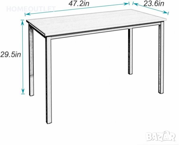 ПРОМОЦИЯ Трапезна маса / бюро AC3-120BK, снимка 4 - Бюра - 36797029