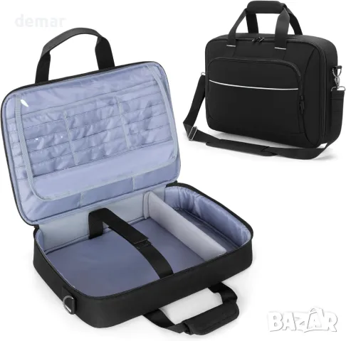 Калъф Rexmica за преносим DVD плейър (14.1-17.5 инча), 15 джоба за съхранение на DVD, черен, снимка 8 - Чанти - 49873037