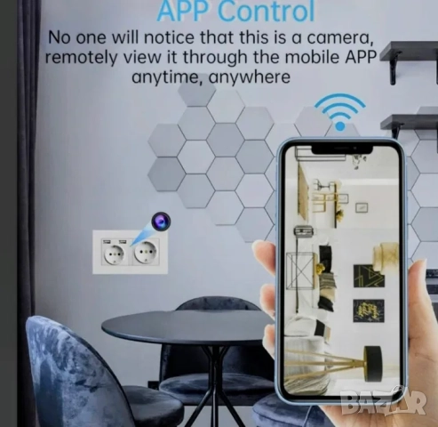 Скрита шпионска Wifi камера в двоен контакт с 2 USB порта, снимка 4 - HD камери - 52224145