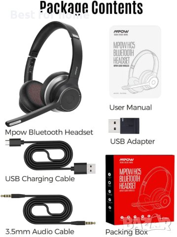 Mpow HC5 висококачествени безжични слушалки, снимка 9 - Bluetooth слушалки - 40395558