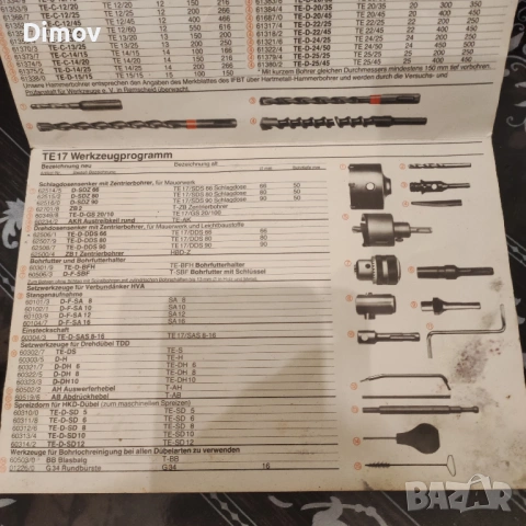 Бормашина/Перфоратор Hilti TE17 , снимка 8 - Перфоратори - 54036026