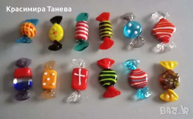 🌹🌺🍀  Стъклени бижута  -  бонбони . ...Цена 4 , 5  и 6 лв .за бр ., снимка 5 - Декорация за дома - 55984192