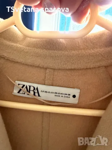 палто от естествена вълна Zara , снимка 4 - Палта, манта - 55747547