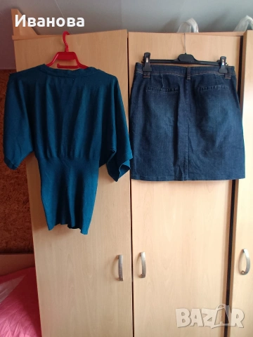 Сет от дънкова пола Морган и блуза за пролет/лято, снимка 2 - Поли - 54149793