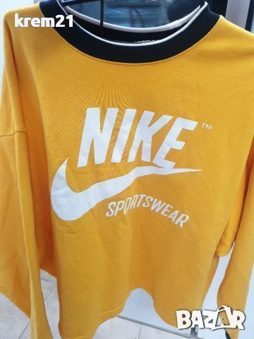 Nike Sportswear дамска жълта блуза овърсайз номер л м, снимка 14 - Блузи с дълъг ръкав и пуловери - 39571444