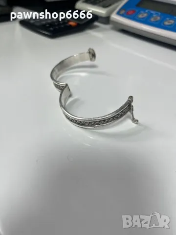 Уникална сребърна гривна – ръчна изработка, проба 800, снимка 6 - Гривни - 49532045