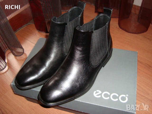 ECCO Melbourne Leather Ankle Boot естествена кожа боти нови, снимка 6 - Мъжки боти - 35633990