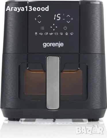 Фритюрник с горещ въздух Gorenje AF1350DWB, 5.4 литра, снимка 4 - Фритюрници - 53875202