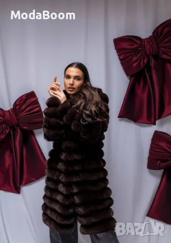 Дамско кафяво палто , снимка 4 - Палта, манта - 48590477