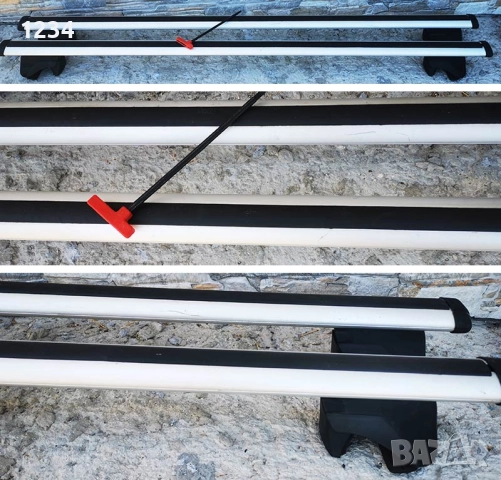 алуминиев багажник за кола напречни греди EXODUS за надлъжни рейки 135cm, снимка 3 - Аксесоари и консумативи - 51556906