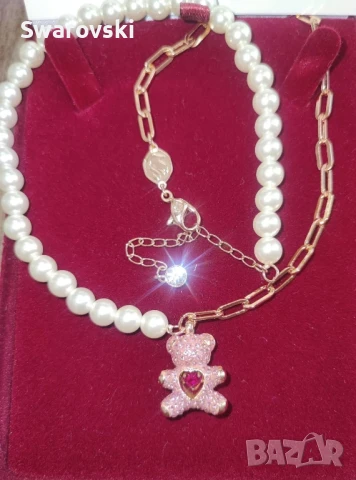 Колие и Гривна с мече TEDDY и камъни Сваровски, снимка 7 - Гривни - 50475565