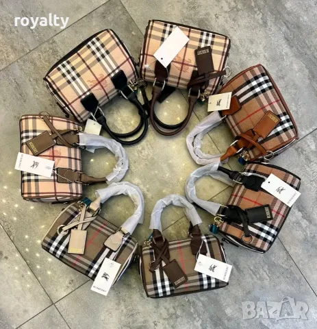 Burberry Нова Дамска Елегантна Кожена Чанта Различни Цветове 