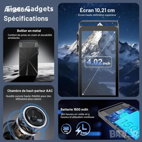 AI преводач F01 с гласов и фото превод, 150 езика онлайн, 17 офлайн, Wi-Fi, 4.02", снимка 6 - Друга електроника - 55836248