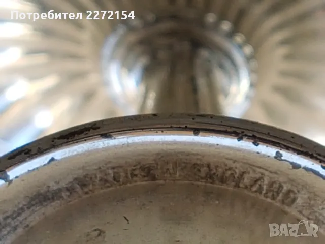 Кралски посребрен свещник 2 бр, снимка 4 - Антикварни и старинни предмети - 49874795